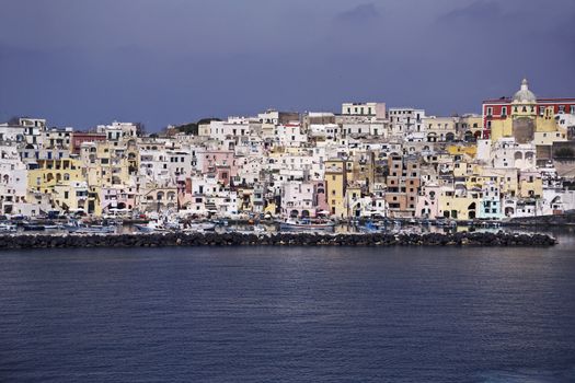 ITALY, Campania, Procica island, view of the port