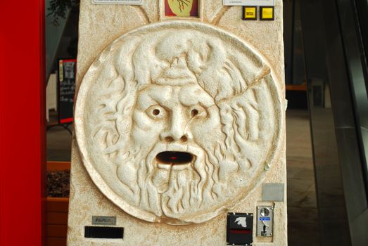 Bocca Della Verita or Mouth Of Truth close view
