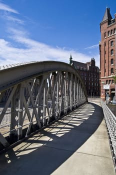 detail of the old Speicherstadt in the harbor of Hamburg