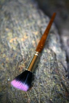 Makeup artist tools, brushes, outdoors work