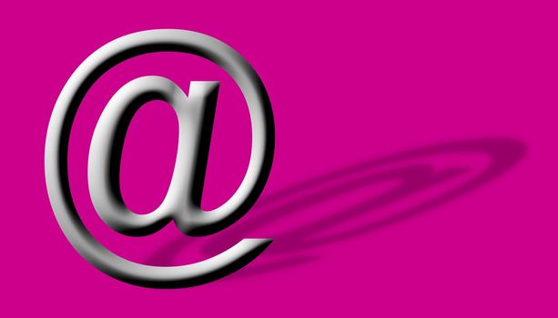 Arobase AT web email symbol illustration, internet sign