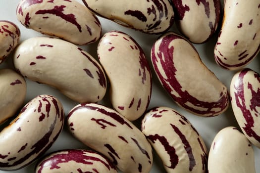 Dried beans macro at studio white background