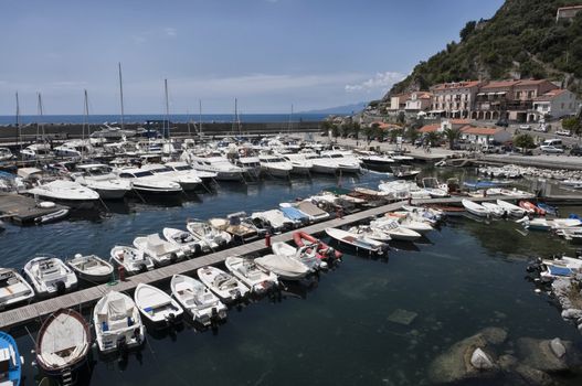 ITALY, Calabria, Maratea, tirrenian coast, view of the marina