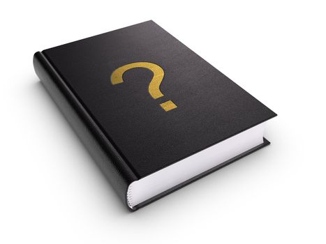 Question Book. Clipping path included.