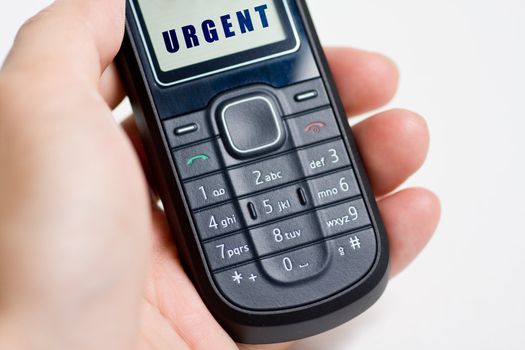 Modern mobile or cell phone for global communication services with urgent message