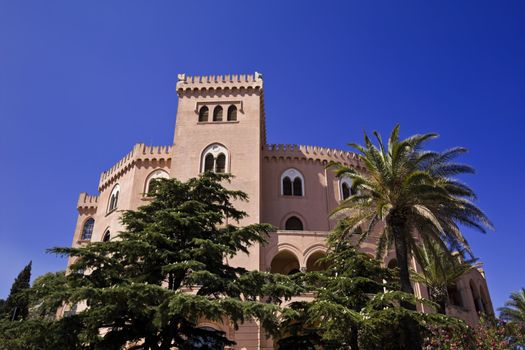 ITALY, Sicily, Palermo, view of the Utvegio castle, on Pellegrino mount