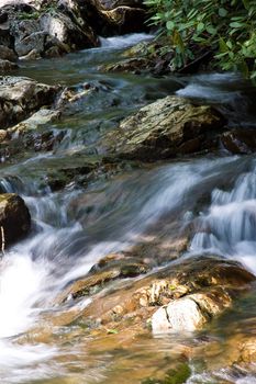 nice scenic view of a waterfall with silky smooth water