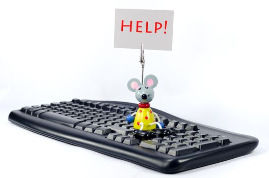 A humourous request for help, perhaps with using a PC mouse?