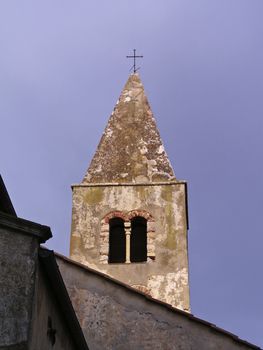 italy, tuscany, Capalbio (Grosseto), cathedral's bell tower