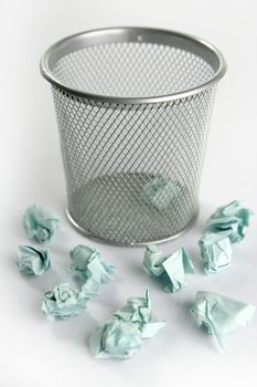 Paper trash isolated over white background