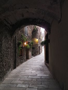 italy, tuscany, Capalbio (Grosseto), a street in the old part of the town