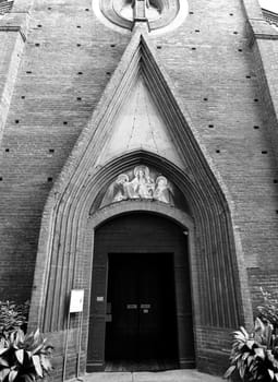 Chiesa di San Domenico church in Turin, Italy - detail of entrance