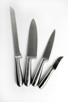Stainless steel knifes kitchen collection. Pretty dangerous sharped set of knifes