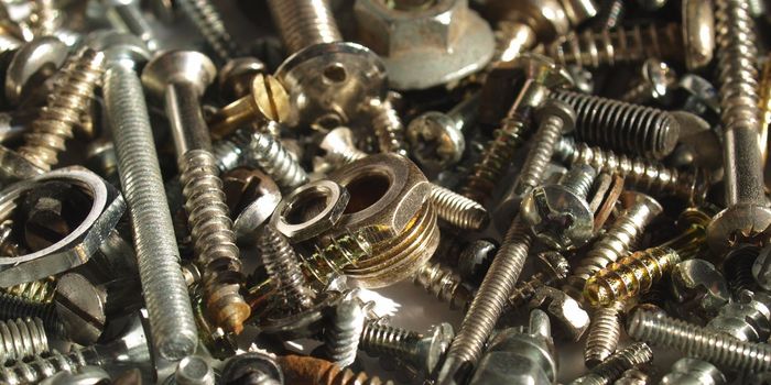 Industrial steel hardware bolts, nuts, screws