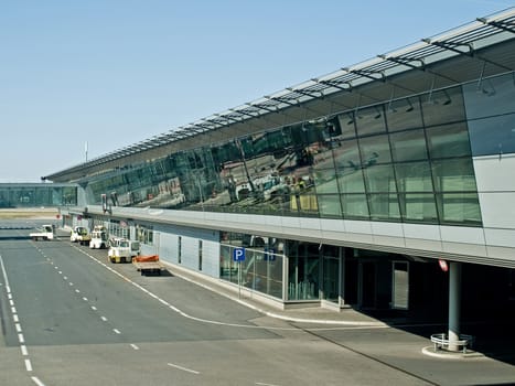 International airport terminal departures and arrivals building