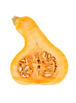 Pumpkin on white background, clipping path included.