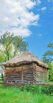 cabin of poor peasant in a national park Pirogovo (Ukraine)