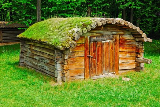 cabin of poor peasant in a national park Pirogovo (Ukraine)