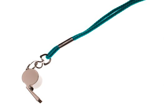 Shot of whistle isolated on the white