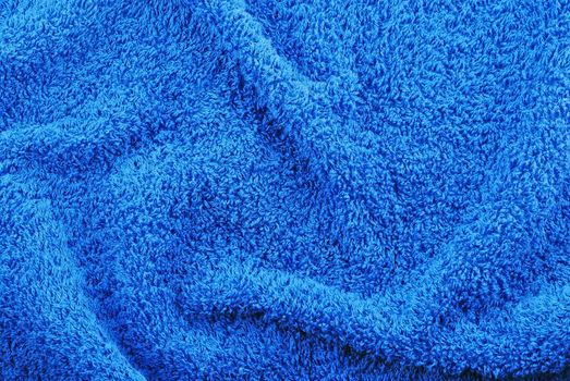 blue texture and details, terry cloth bath towel textile background