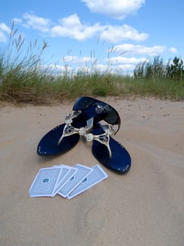 shoes on the sand       