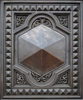 Architectural detail, part of a decor of a building in "modernist" style