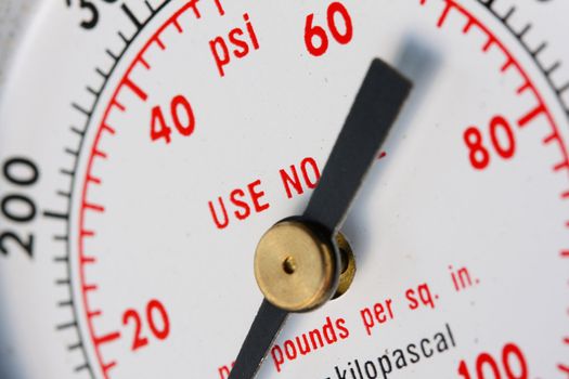 a macro image of a gauge