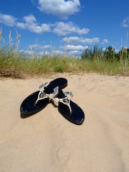 shoes on the sand       