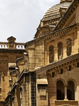 Detail from the architecture of Ta Pinu Basilica in Gozo