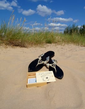 shoes on the sand    