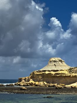 The White Hillock in Gozo in the Maltese Islands also known as Qolla s-Safra