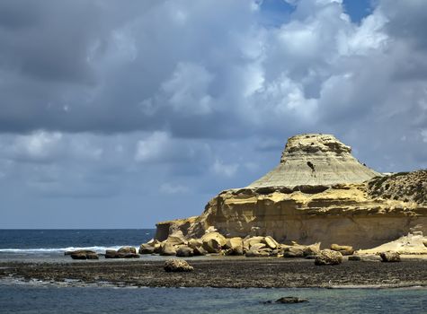 The White Hillock in Gozo in the Maltese Islands also known as Qolla s-Safra