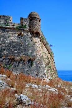 Travel photography: medieval fortress in Crete, Greece