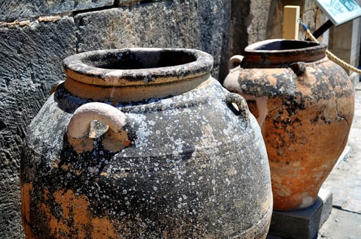 Travel photography: Ancient vase at the Archaeological site of Festos, Crete