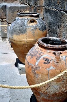 Travel photography: Ancient vase at the Archaeological site of Festos, Crete