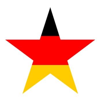 German star isolated in white