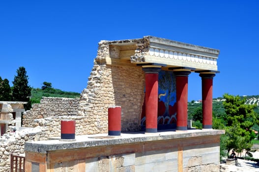 Travel photography: Ancient ruins: Knossos Palace in Crete, Greece