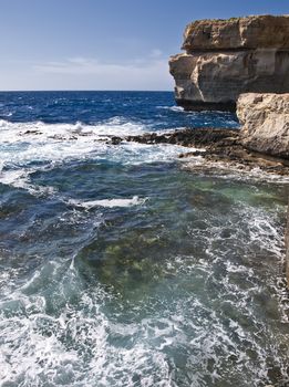 The Blue Hole is the most popular diving site in the Mediterranean on the island of Gozo in Malta