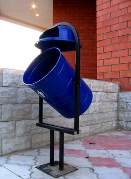 Street blue urn