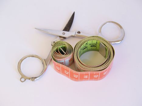 scissors and tape measure