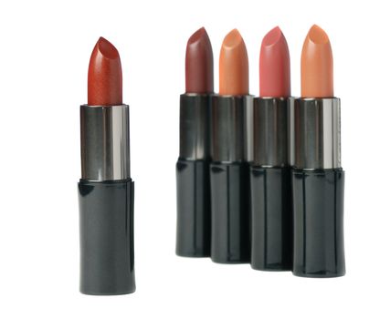 Lipstick color set. It is isolated on a white background