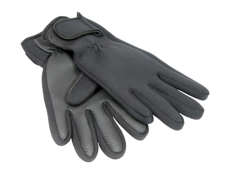 Sports gloves over white background  with clipping path     