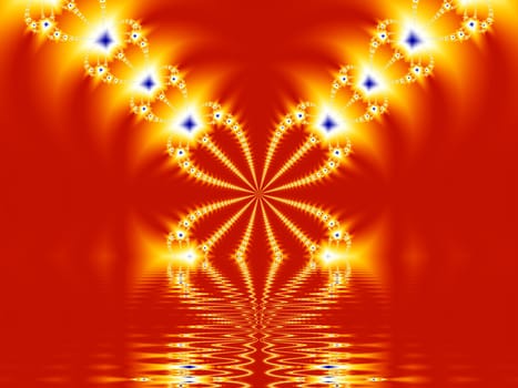 Electric Lake of Fire ! is an Abstract Fractal Background creating the illusion of a body of water with light reflected across it as if it were a pond, lake or ocean.
