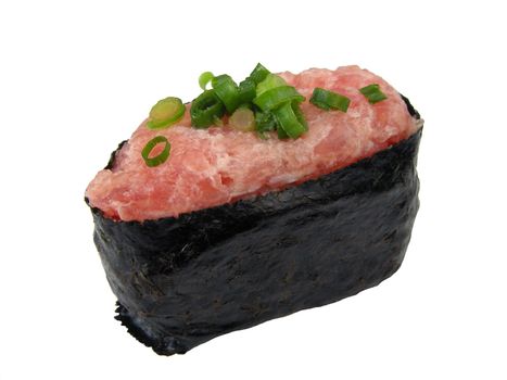Minced raw fish meat sushi....I suppose..:)       