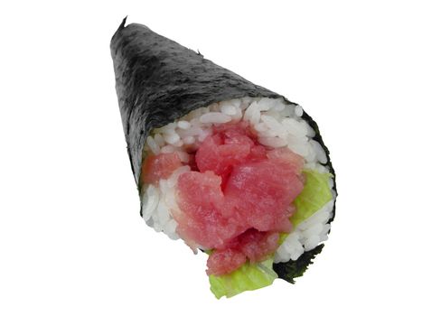 Tuna hand roll sushi (tuna temaki)-design element        