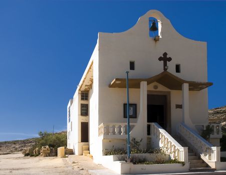 St Anne Chapel in Dwejra in Gozo typical of Mediterranean modern chapels