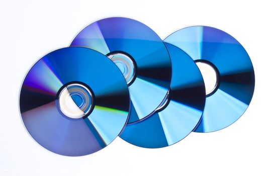 Isolated image of CD or DVD on white background