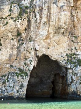 Entrance to the inland sea on the island of Gozo in Malta