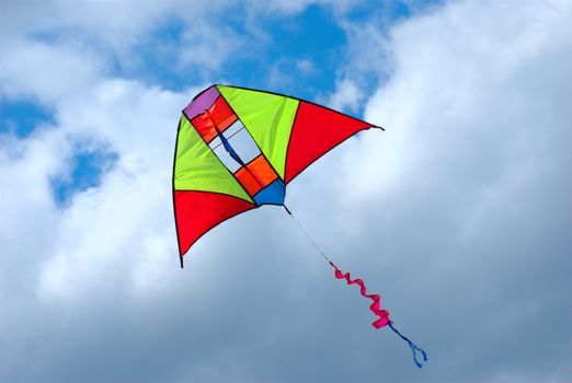 Kite flying in the sky.