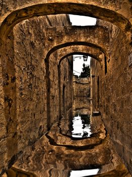 One of the medieval streets in the citadel in Gozo